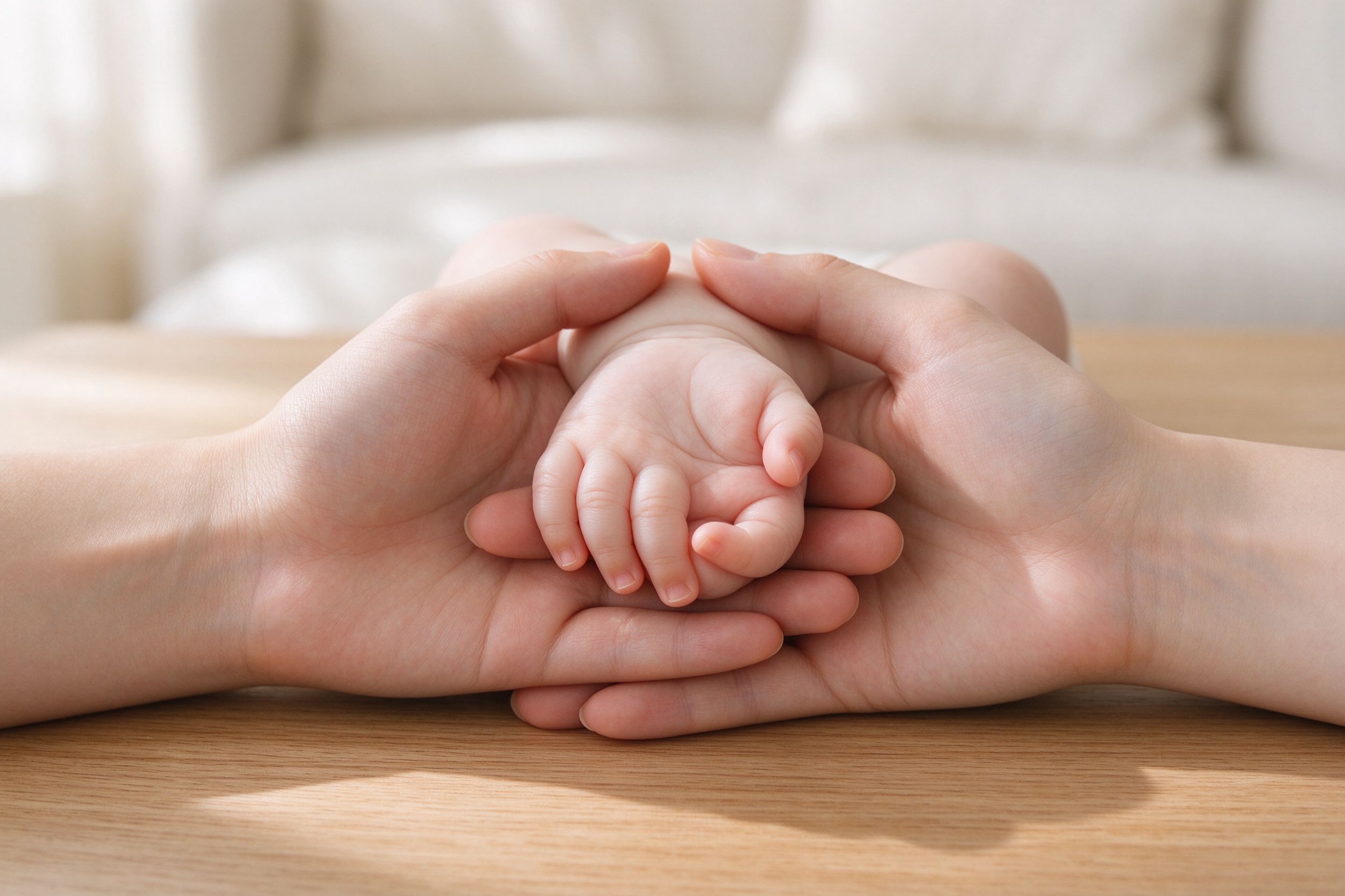 Family hands