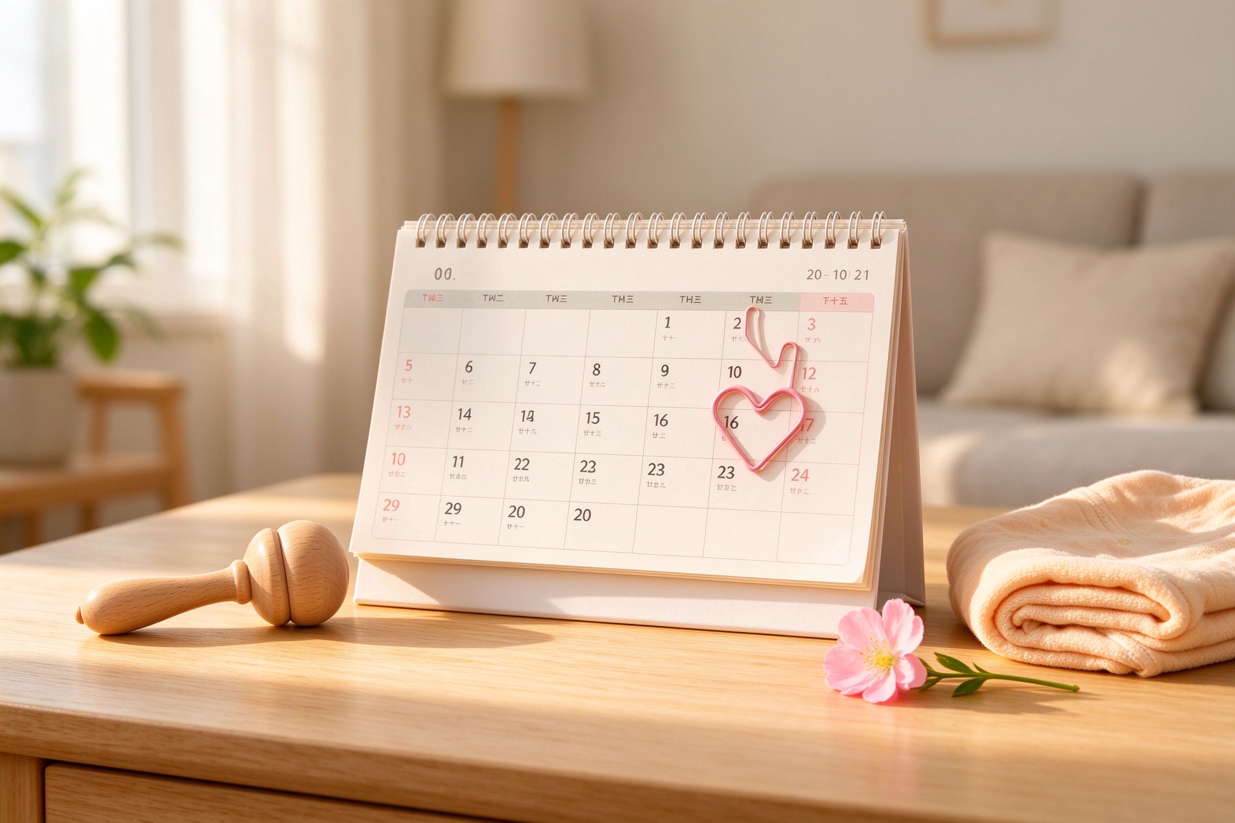 Calendar with a heart marker