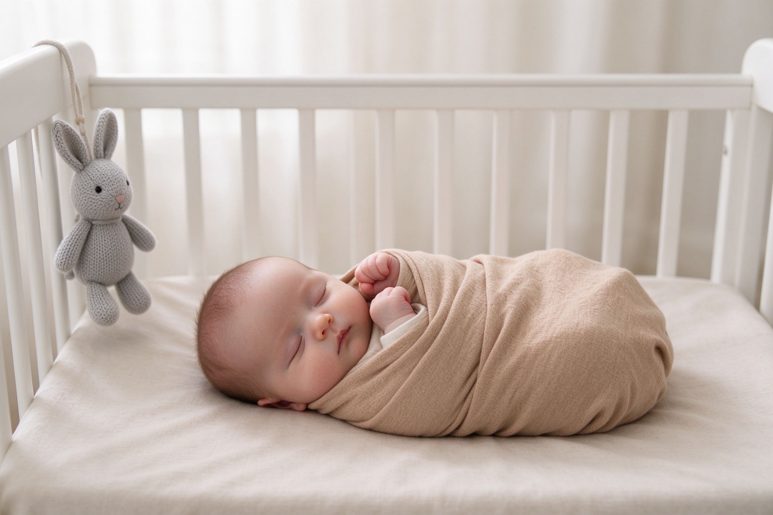Peacefully sleeping newborn
